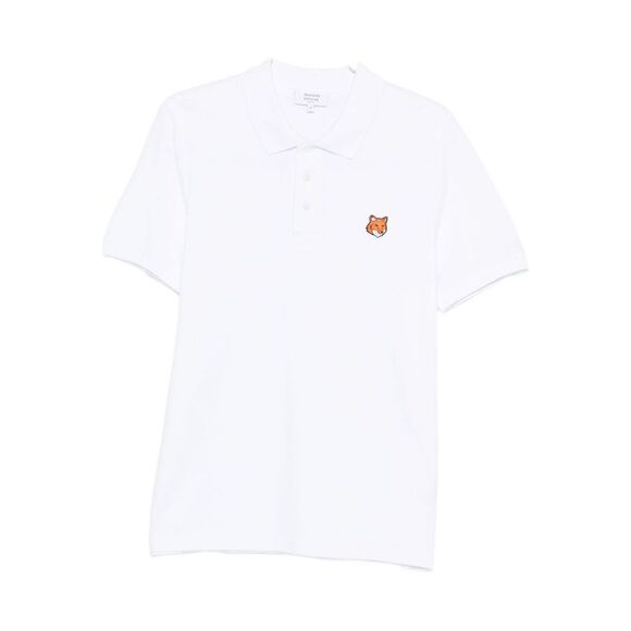 Maison Kitsune' Men Fox Head Cotton Polo Shirt